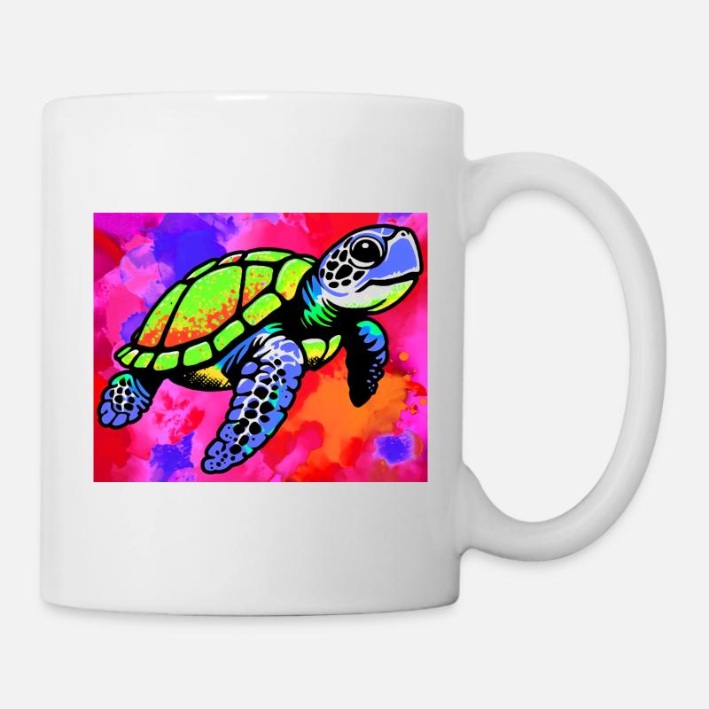 tortue - Mug blanc - blanc