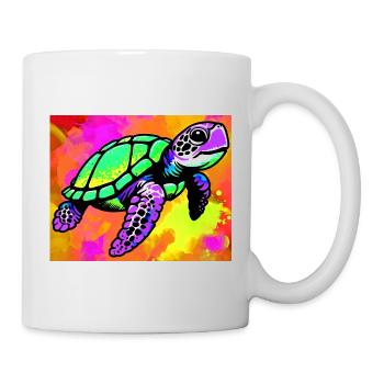 tortue - Mug blanc - blanc - Droite