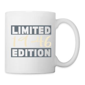 Vintage 1946, 80. Jubiläumsgeschenk - Tasse - Weiß - Rechts