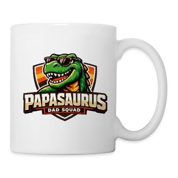 Papasaurus Dad Squad : Drôle de Papa Dino - Mug blanc - blanc - Droite