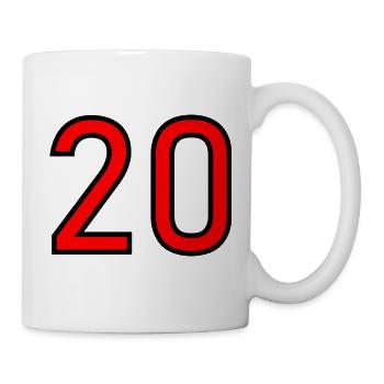 20. 20e ANNIVERSAIRE. ANNIVERSAIRE 20 ANS. 20 ANS. - Mug blanc - blanc - Droite