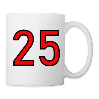 25. 25 YEARS. 25th ANNIVERSARY. 25 YEARS ANNIVERSARY. - Mug - white - Right