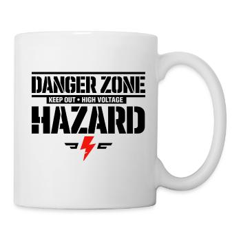 Interdit d’entrée Symbole d’avertissement haute tension minimal - Mug blanc - blanc - Droite