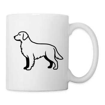 Labrador Retriever Hund Umriss - Tasse - Weiß - Rechts