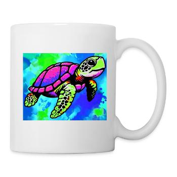 tortue - Mug blanc - blanc - Droite