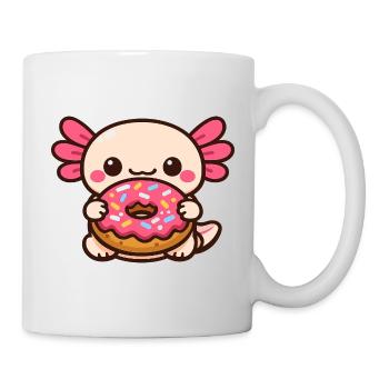 Axolotl Kawaii Donut avec des vermicelles - Mug blanc - blanc - Droite