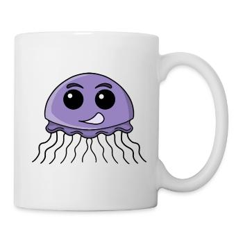 Lilac Jellyfish Cartoon - Mug - white - Right