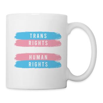 LGBTQ Pride Month - Trans Rights Are Human Rights - Mug - white - Right