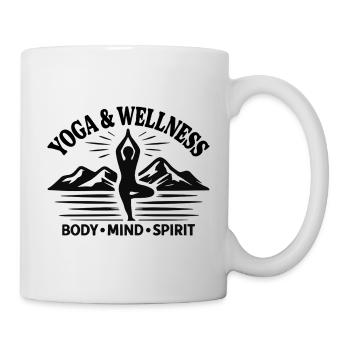 Body Mind Spirit Yoga Wellness Mountains - Mug - white - Right