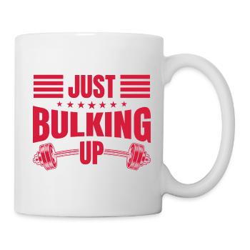 Motivation fitness Bodybuilder Juste prendre de la masse à la salle de sport - Mug blanc - blanc - Droite