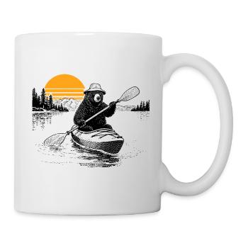 Kajak Bär - Tasse - Weiß - Rechts