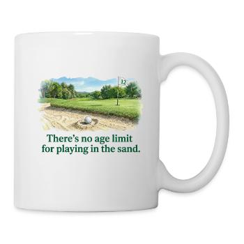 No age to play in the golf sand - Mug - white - Right