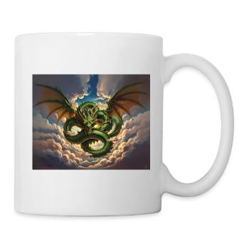 Drachensturm über Wolken - Tasse - Weiß - Rechts