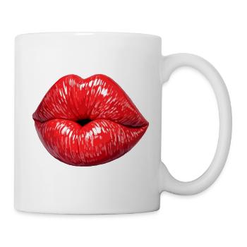 Red Gloss Kiss Lippen - Tasse - Weiß - Rechts