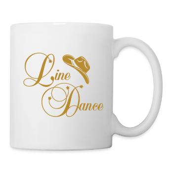 Line Dance Gold Logo - Mug - white - Right
