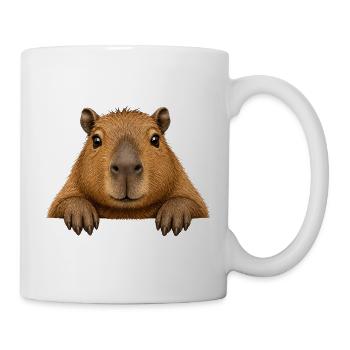 Kuscheltier Capybara Cartoon - Tasse - Weiß - Rechts