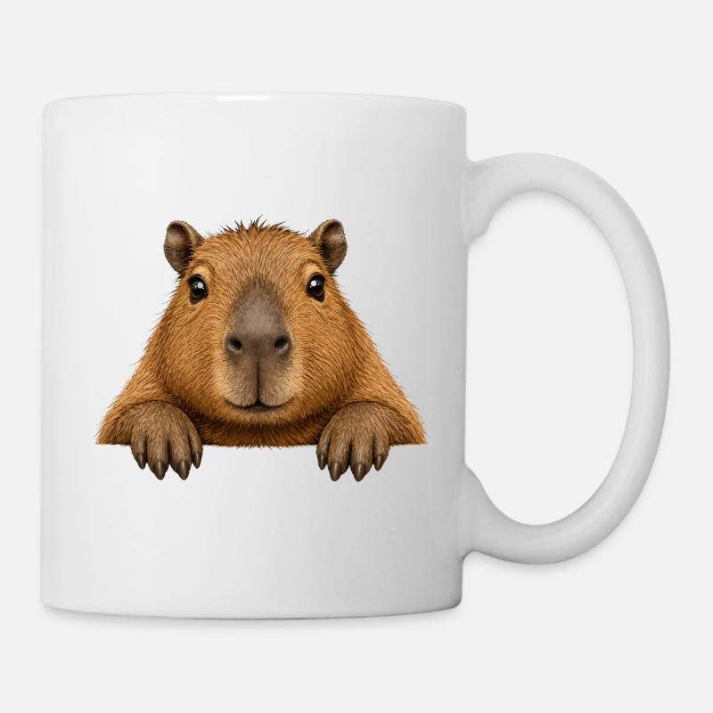 Stuffed Toy Capybara Cartoon - Mug - white