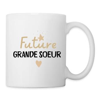 Enfant Future Grande Soeur 2026 Je Vais Etre Grand - Mug blanc - blanc - Droite