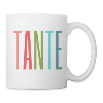 Tante Design Coloré – Cadeau personnel pour Tante - Mug blanc - blanc - Droite