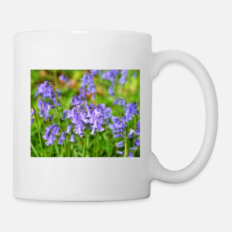Jacinthes bleus - Floraison printanière violette - Mug blanc - blanc