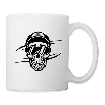 Skull Bicycle MTB Mountain Bike Road Bike Design - Mug - white - Right
