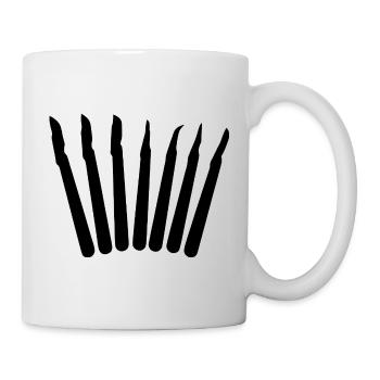 Surgeon | Scalpels | Scalpels - Black Design - Mug - white - Right