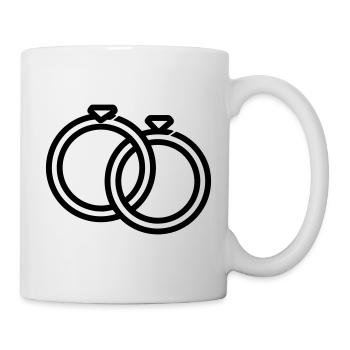 Eheringe - Tasse - Weiß - Rechts