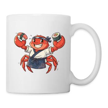 Krabben Sushi-Koch mit Kopfbedeckung - Tasse - Weiß - Rechts