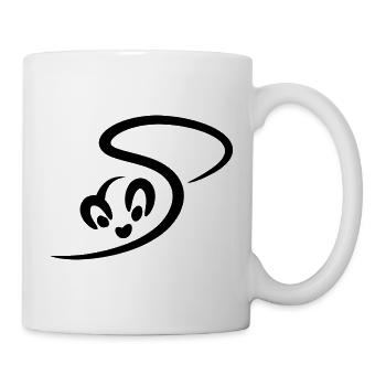 Magnifique hermine blanche stylisée - Mug blanc - blanc - Droite