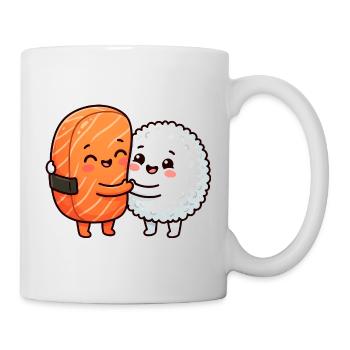 Câlin à Sushi Riz au saumon Cuisine japonaise Câlin à Sushi - Mug blanc - blanc - Droite