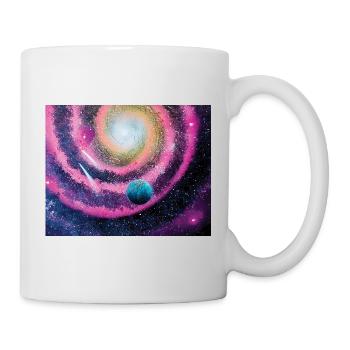 Galaxie rose - Mug blanc - blanc - Droite