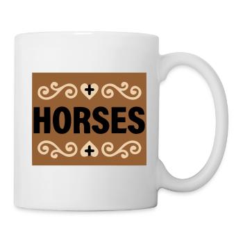 Horses Lettering Retro Riding - Mug - white - Right