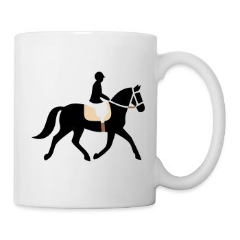 Rider Horse Silhouette Logo - Mug - white - Right