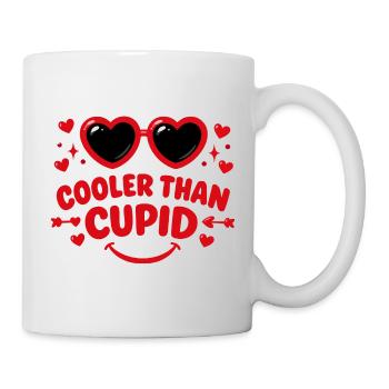 Cooler als Amor Retro-Herzen - Tasse - Weiß - Rechts