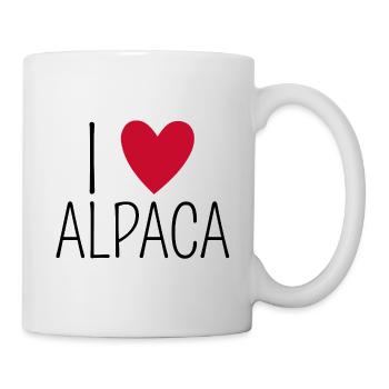J’AIME L’ALPAGA - Design - Mug blanc - blanc - Droite