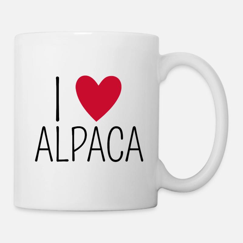 I LOVE ALPACA - Design - Tasse - Weiß