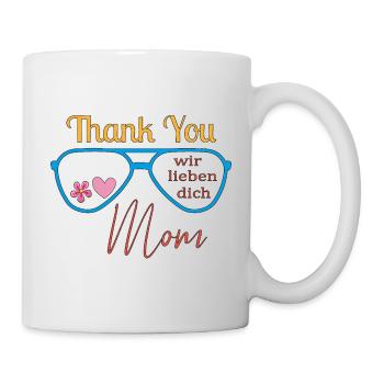 Danke Mama  - Tasse - Weiß - Rechts