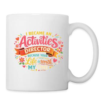 Life Animator: Ein spannender Job - Tasse - Weiß - Rechts