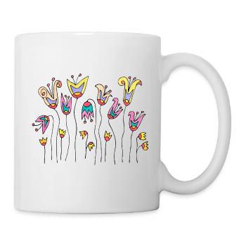 Fleur - Mug blanc - blanc - Droite