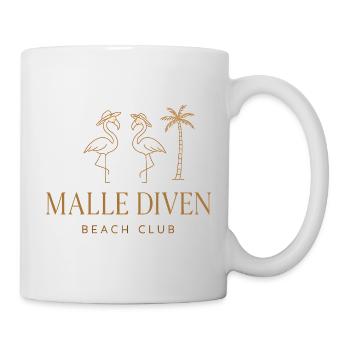 Malle Diven Beach Club Flamingo Mallorca Party  - Tasse - Weiß - Rechts