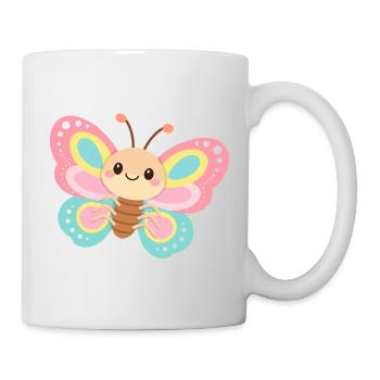 Papillon pastel - Mug blanc - blanc - Droite