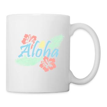 Aloha-tropische Sommerblumen - Tasse - Weiß - Rechts