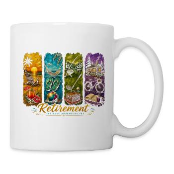 Retraite drôle - Mug blanc - blanc - Droite