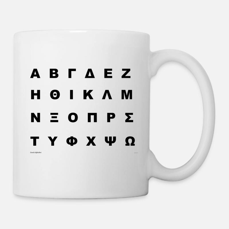 Alphabet grec (noir) - Mug blanc - blanc