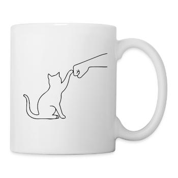 Patte de chat drôle - Mug blanc - blanc - Droite