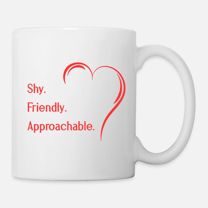 Flirting Introverts Shy Friendly Approachable - Mug - white