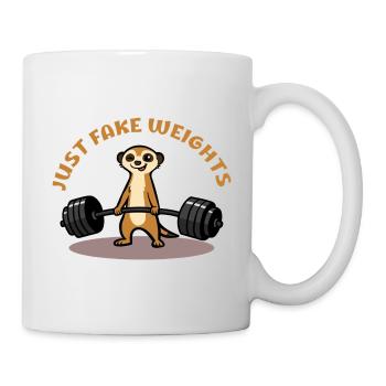 Duel de suricates : juste de fausses charges - Mug blanc - blanc - Droite