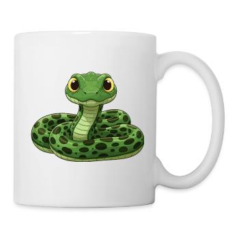 Serpent de dessin animé mignon - Mug blanc - blanc - Droite
