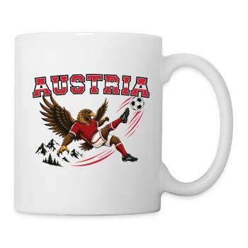 Austria Football Eagle Alps Fan Sport Retro - Mug - white - Right
