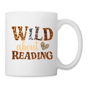 WILD about Reading: Animal Pattern Letters - Mug - white - Right